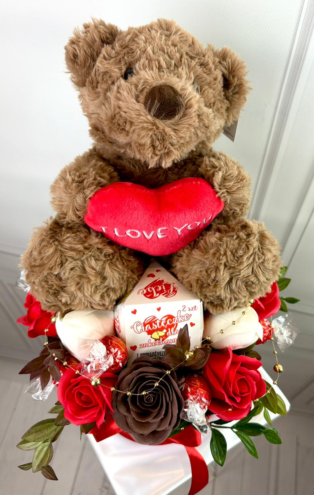 Duży Box Walentynkowy z Misiem „I Love You”