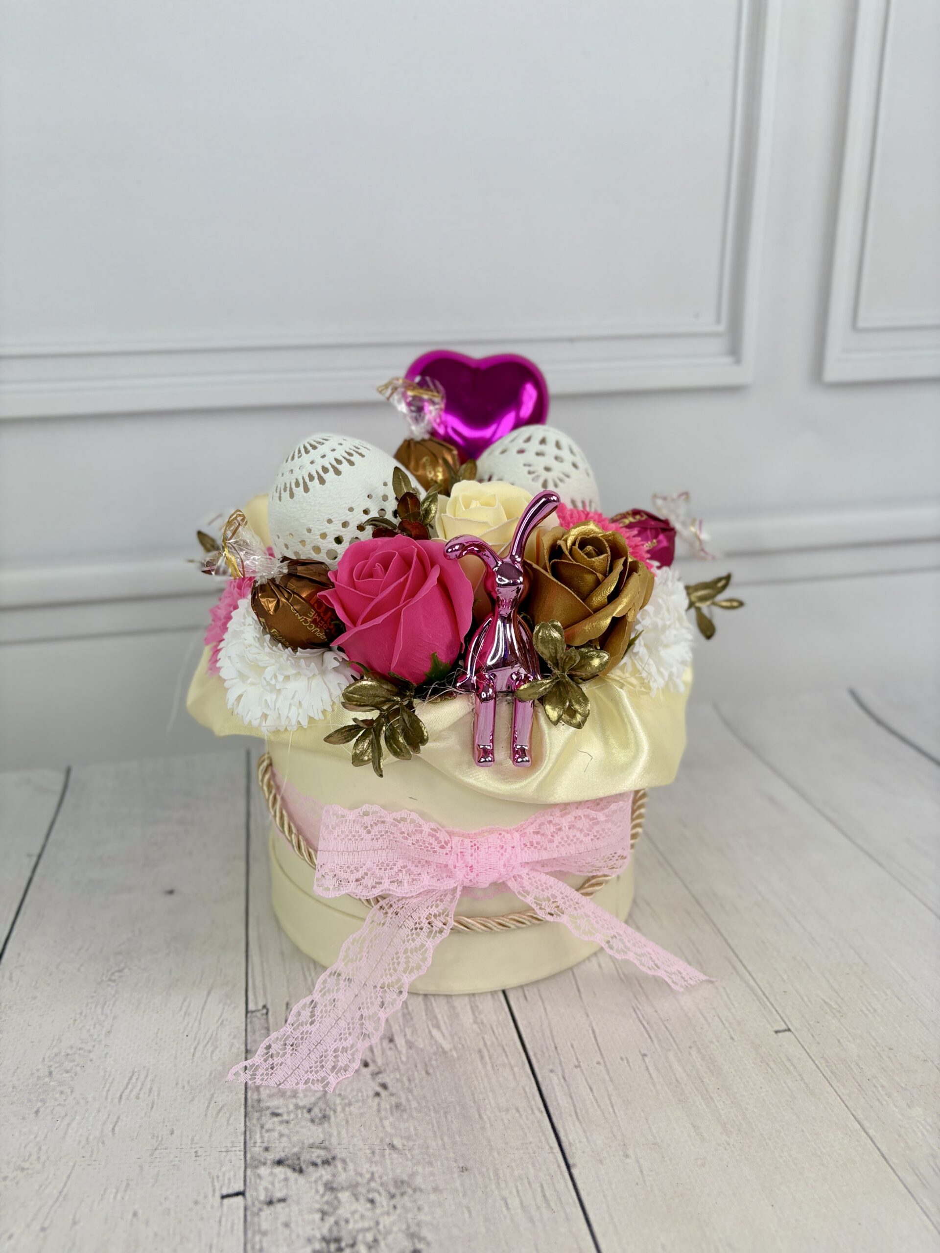 💗 Różowe Serce – boks wielkanocny (rozmiar duże S)