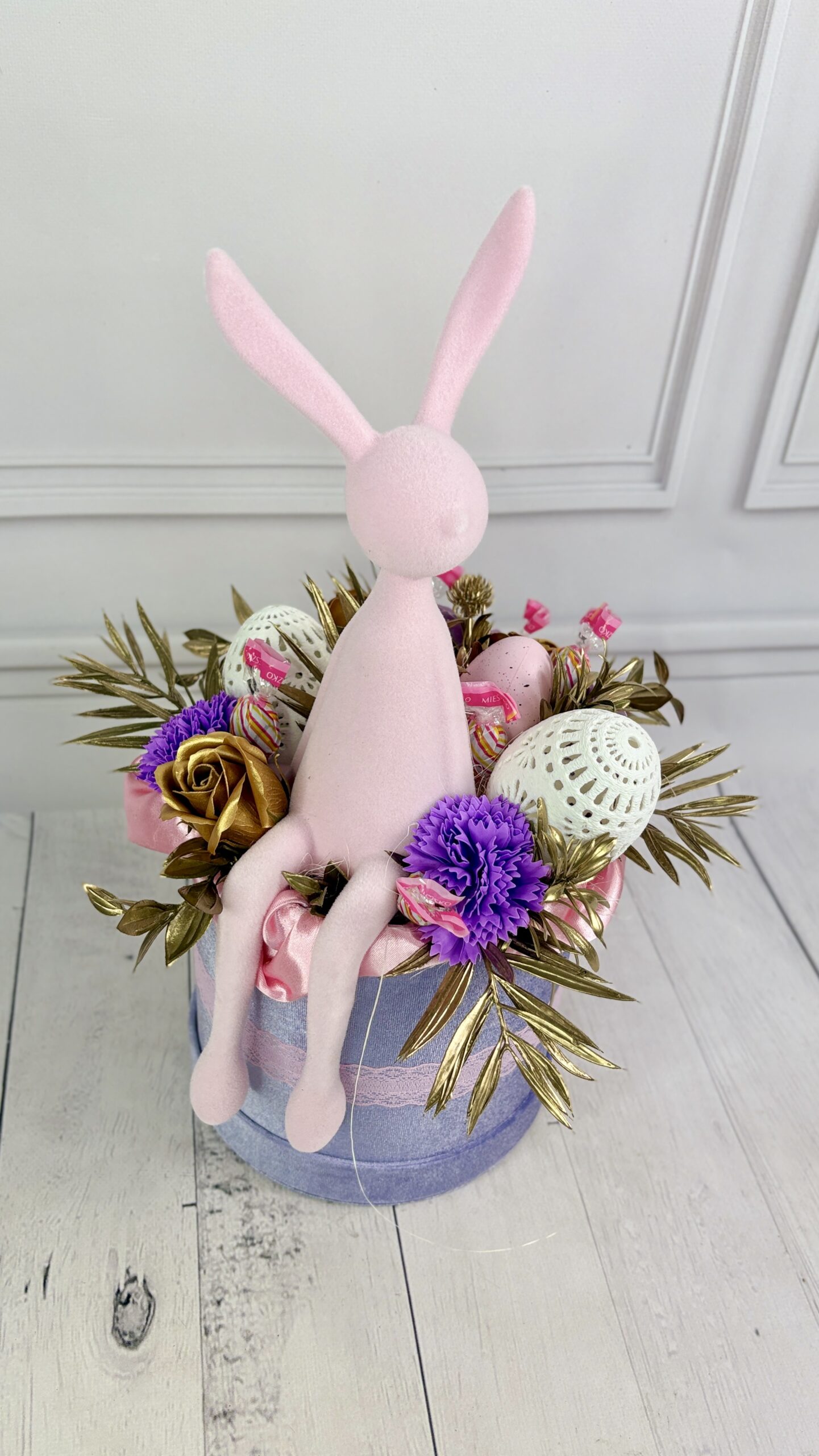 🐰 Pudrowa Elegancja – boks wielkanocny (rozmiar L)